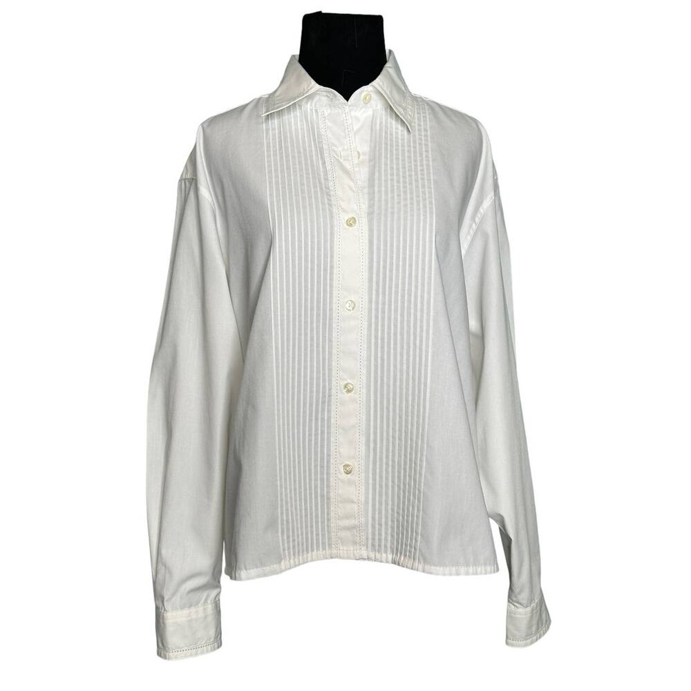 JoS A Banks white blouse size 14